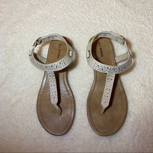 Tan Sandals with rhinestone detail